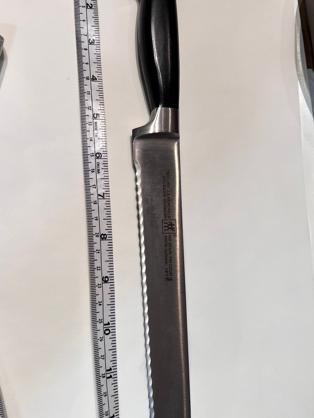 ZWILLING J A Henckels Solingen Germany 8” Serrated Bread Knife